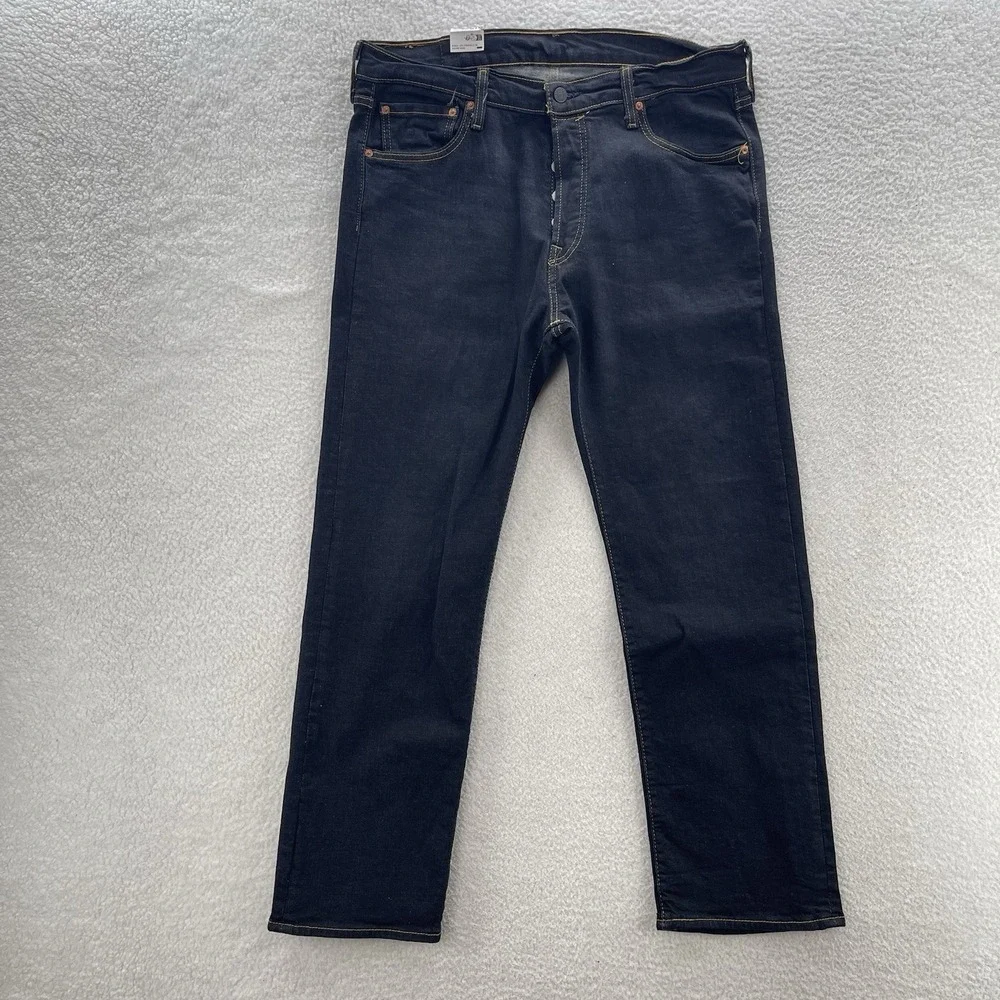 Levis 501 Jeans Mens 36x32 Black Original Button Fly Stretch Denim Grunge NEW